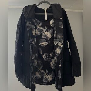 Vintage Lululemon Black Floral Lined Jacket